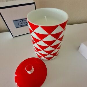 Prada Porcelain Candleholder with a scented candle